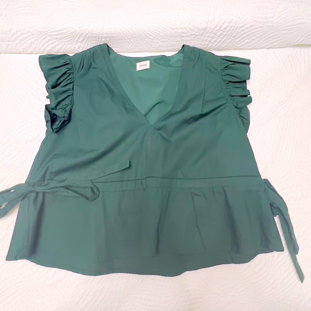AUREUM: Hunter Green Blouse - Size Medium